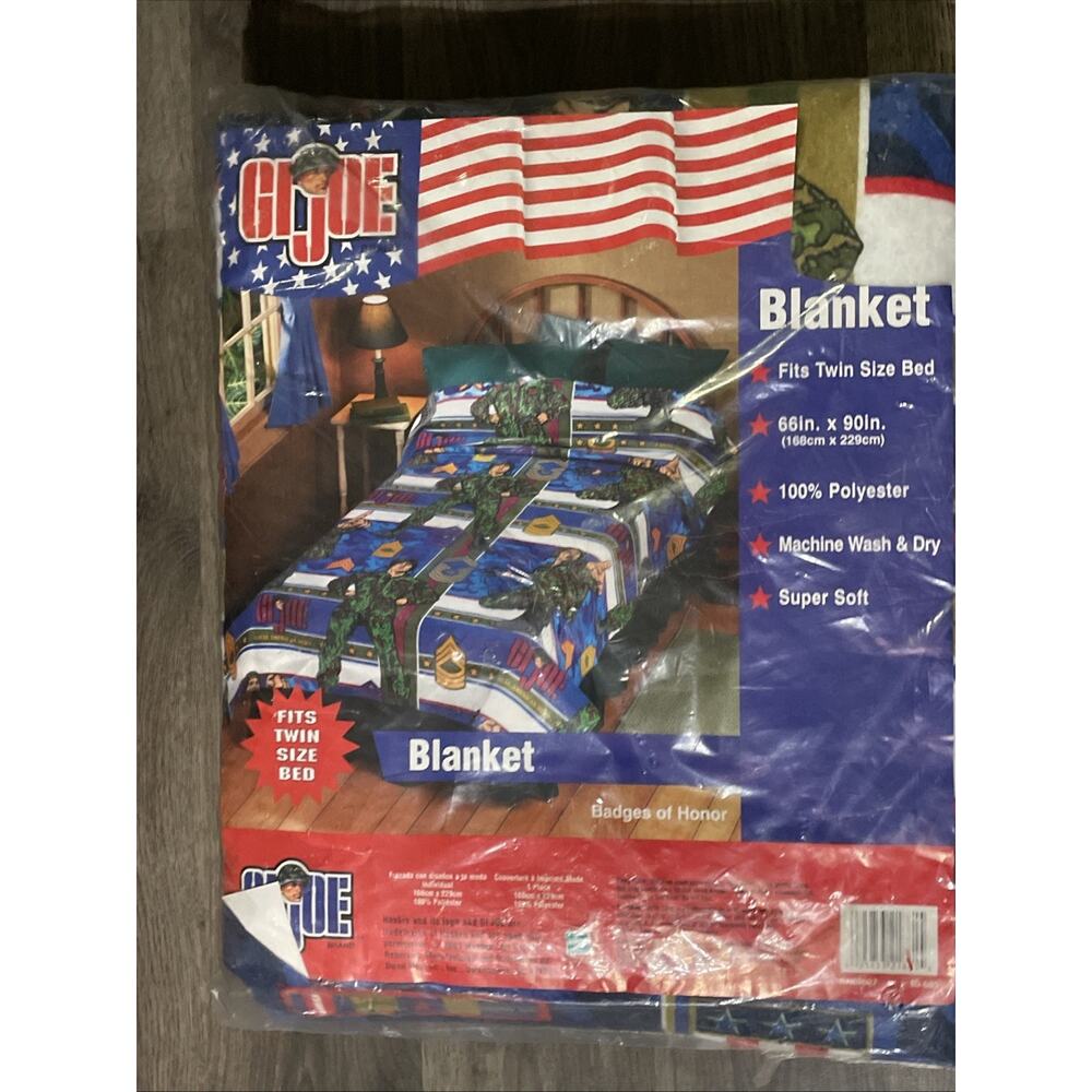 New Hasbro 2003 GI Joe ARAH Twin Size Blanket Badges Of Honor